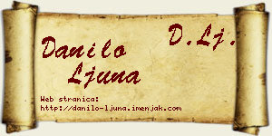 Danilo Ljuna vizit kartica